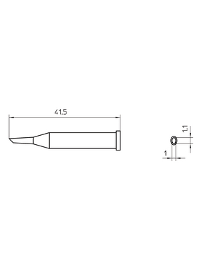 Weller - XT GW3 - Soldering tip Gull wing 1 mm, XT GW3, Weller