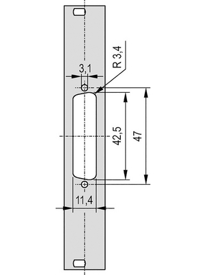 Pentair Schroff - 30118-334 - Panel Sub-D 3 HE 4 TE, 30118-334, Pentair Schroff