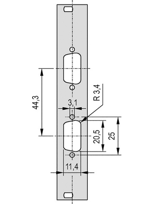 Pentair Schroff - 30118-336 - Panel Sub-D 3 HE 4 TE, 30118-336, Pentair Schroff