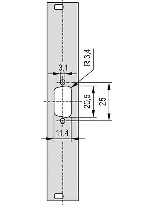 Pentair Schroff - 30118-338 - Panel Sub-D 3 HE 4 TE, 30118-338, Pentair Schroff