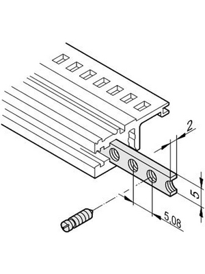 Pentair Schroff - 34561-340 - Threaded Insert, 40 TE, 34561-340, Pentair Schroff