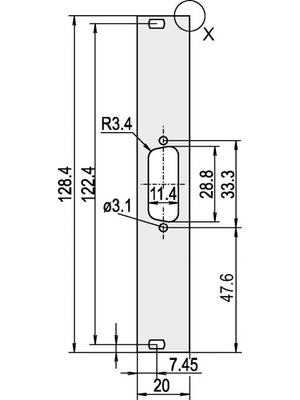 Pentair Schroff - 30118-349 - Front Panel D-Sub 3 HE 4 TE, 30118-349, Pentair Schroff