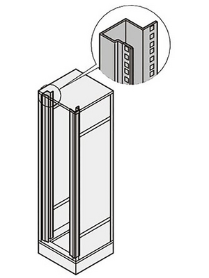 Pentair Schroff - 22117-356 - Slide mount panel, 22117-356, Pentair Schroff