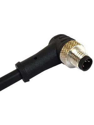 Bulgin - PXPPVC08RAM03ACL010PVC - Cable plug M8 Poles 3, PXPPVC08RAM03ACL010PVC, Bulgin