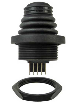 Apem - TS-6T2S02A - Thumbstick 0.5...4.5 VDC Panel mount 50 mA  @ 12 VDC Cable 25.02 x 34.44 mm 32.77 x 34.44 mm, TS-6T2S02A, Apem