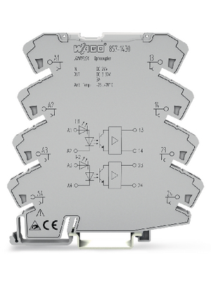 Wago - 857-1430 - Socket with Miniature Switching Relay, 857-1430, Wago