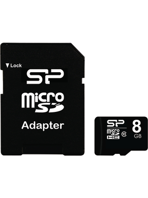 Silicon Power - SP008GBSTH010V10SP - MicroSD card Class 10 8 GB, SP008GBSTH010V10SP, Silicon Power