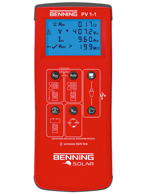 Benning - BENNING PV 1-1 - Installation tester 5...1000 VDC 0.5...15 ADC, BENNING PV 1-1, Benning