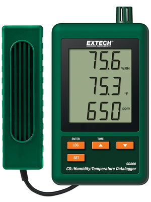 Extech Instruments - SD800 - Data logger Channels=3 CO<sub>2</sub> / Humidity of air / Temperature SD-Card, SD800, Extech Instruments