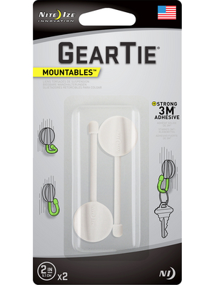 Nite Ize - GEARTIE MOUNTABLES 2 INCH WHITE - Gear tie, GEARTIE MOUNTABLES 2 INCH WHITE, Nite Ize