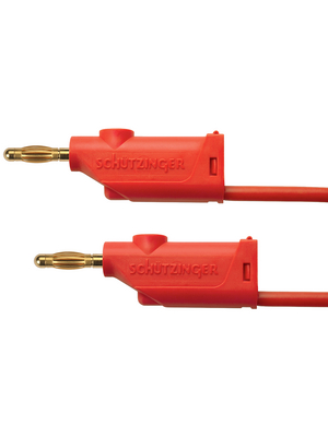 Schtzinger - MFK 21 / 2.5 / 50 / RT - Test lead ? 4 mm red 50 cm 2.5 mm2 CAT I, MFK 21 / 2.5 / 50 / RT, Schtzinger