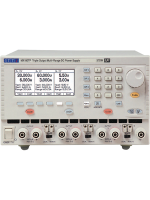 Aim-TTi - MX180T - Laboratory Power Supply 3 Ch. 120 VDC 20 A / 60 VDC 10 A / 60 VDC 3 A, Programmable, MX180T, Aim-TTi