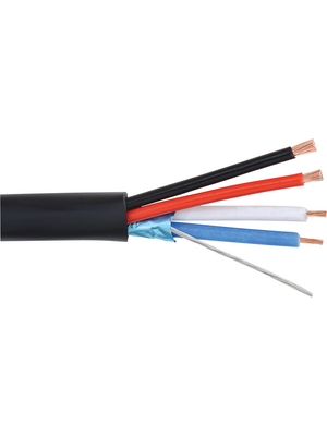 Belden - 1502R 010500 - Data cable unshielded   2  x0.32 mm2 Stranded tin-plated copper wire PE black, 1502R 010500, Belden
