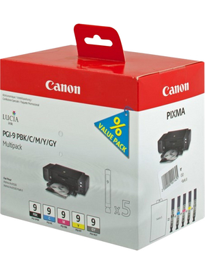 Canon Inc - PGI-9MULTI - Ink multipack PGI-9 photo black / Cyan / magenta / yellow / grey, PGI-9MULTI, Canon Inc