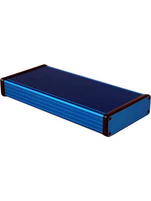 Hammond - 1455L2201BU - Metal enclosure, blue, 103 x 220 x 30.5 mm, Aluminium, 1455L2201BU, Hammond