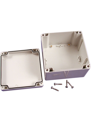 Hammond - 1554PGY - Plastic enclosure 120 x 120 x 80 mm grey ABS IP 65 N/A, 1554PGY, Hammond