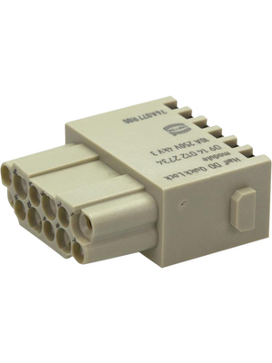 HARTING - 09140122734 - Connector, Female, Pole no.12, Crimp Connection, 09140122734, HARTING