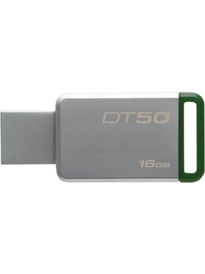 Kingston Shop - DT50/16GB - USB Stick DataTraveler 50 16 GB grey / green, DT50/16GB, Kingston Shop