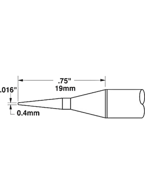 Metcal - SSC-745A - Soldering tip Conical / Narrow / Long Reach 390 C, SSC-745A, Metcal