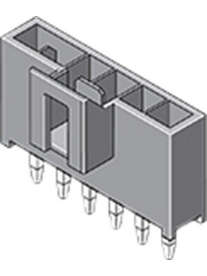 Molex - 105309-1206 - PCB pin header Pitch2.5 mm Poles 1 x 6 vertical / with polarization / with shroud Nano-Fit?, 105309-1206, Molex