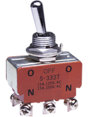 NKK - S333T - Toggle switch on-off-on 2P, S333T, NKK