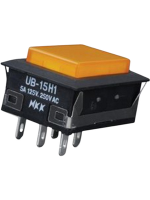 NKK - UB15NKW015D - Push-button switch on-(on) 1P, UB15NKW015D, NKK