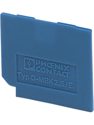 Phoenix Contact - D-MBK 2,5/E BU - End plate, blue, D-MBK 2,5/E BU, Phoenix Contact