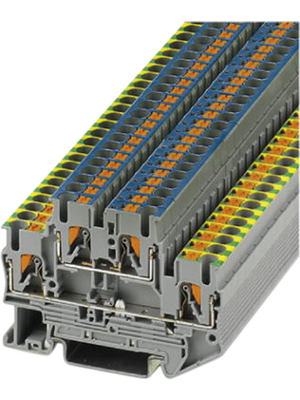 Phoenix Contact - PTTB 1,5/S-PE/N - Terminal block PTTB N/A grey, 0.14...1.5 mm2, 3208566, PTTB 1,5/S-PE/N, Phoenix Contact