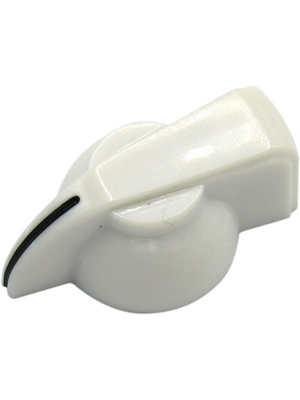 RND Components - RND 210-00274 - Pointer Knob, white, with line, Diameter19 mm, RND 210-00274, RND Components