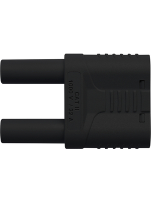 Schtzinger - SKURZ 6100/19-4 IG 2MB NI/SW - Safety Plug ? 4 mm black CAT II N/A, SKURZ 6100/19-4 IG 2MB NI/SW, Schtzinger