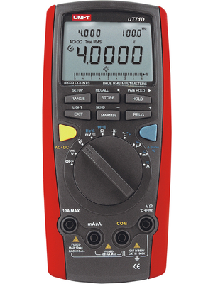 UNI-T - UT71D - Multimeter digital TRMS 40000 digits 1000 VAC 1000 VDC 10 ADC, UT71D, UNI-T