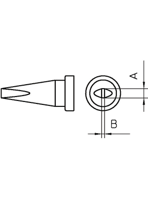 Weller - LT ASLHS - Soldering tip Chisel shaped 1.6 mm, LT ASLHS, Weller