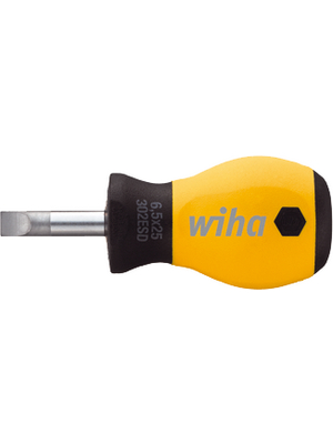 Wiha - 302SF ESD  5,5x25 - Screwdriver ESD Slotted 5.5x1 mm, 302SF ESD  5,5x25, Wiha