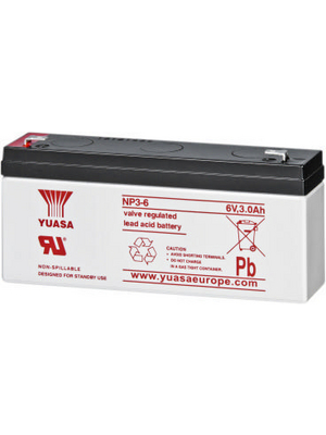 Yuasa - NP3-6 - Lead-acid battery 6 V 3 Ah, NP3-6, Yuasa