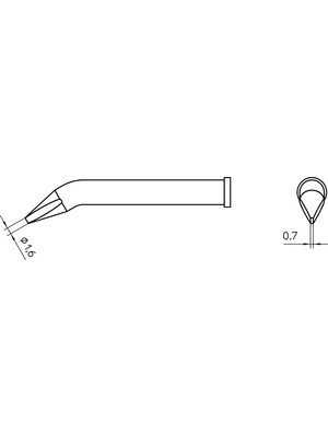 Weller - XT AX - Soldering tip Chisel shaped 1.6 mm, XT AX, Weller