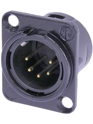 Neutrik - NC5MD-L-B-1 - XLR Panel-mount male receptacle 5 N/A DL Soldering Connection black, NC5MD-L-B-1, Neutrik