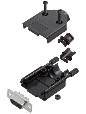 Encitech Connectors - DTPK-P-09-DBS-K - D-Sub socket kit 9P, DTPK-P-09-DBS-K, Encitech Connectors