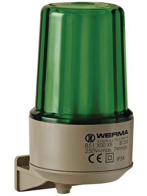 Werma - 851 200 38 - Continuous light, green, 250 VAC, 851 200 38, Werma