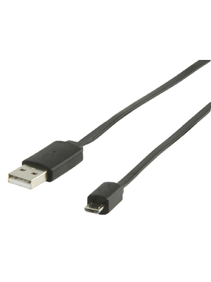 Valueline - VLMP60410B1.00 - USB Cable 1.00 m black, VLMP60410B1.00, Valueline