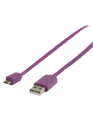 Valueline - VLMP60410U1.00 - USB Cable 1.00 m purple, VLMP60410U1.00, Valueline