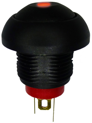 Taiway - R18AL-B4P-M3-K-R - Push-button Switch black, R18AL-B4P-M3-K-R, Taiway