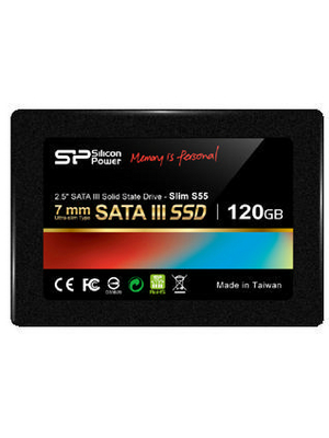 Silicon Power - SP120GBSS3S55S25 - SSD Slim S55, 2.5", 120 GB, SATA III 6 Gb/s, SP120GBSS3S55S25, Silicon Power