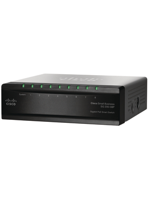 Cisco Small Business - SLM2008PT-EU - SG200-08P 8x 10/100/1000 (4x PoE) Desktop, SLM2008PT-EU, Cisco Small Business