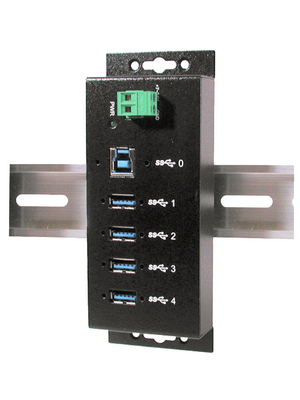 Exsys - EX-1186HMVS - Industrial Hub USB 3.0 4x black, EX-1186HMVS, Exsys