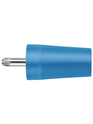 Schtzinger - SURB 2112 NI / BL - Safety adapter ? 4 mm blue 1000 V, 32 A, CAT II 45.6 mm, SURB 2112 NI / BL, Schtzinger