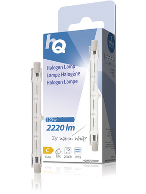 HQ - HQHR7SJ118001. - Halogen lamp 230 VAC R7s PU=Pack of 2 pieces, HQHR7SJ118001., HQ
