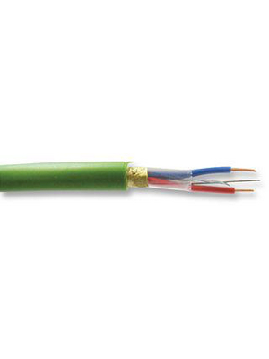 Belden - YE00905.00100 - Data cable shielded   1 x 2 x0.52 mm2 Stranded tin-plated copper wire PE green, YE00905.00100, Belden