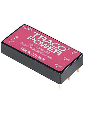 Traco Power - TEN 40-2410WIR - DC/DC converter 9...36 VDC 3.3 VDC, TEN 40-2410WIR, Traco Power