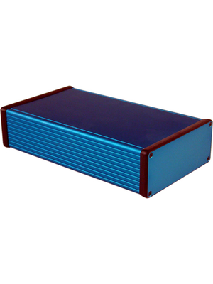Hammond - 1455Q2201BU - Metal enclosure, blue, 125 x 220 x 51.5 mm, Aluminium, 1455Q2201BU, Hammond