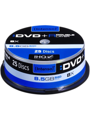 Intenso - 4311144 - DVD+R 8.5 GB Spindle of 25, 4311144, Intenso